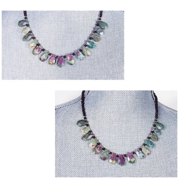 Artisan Garnet, Ruby Gemstone Necklace - Picture 4 of 10